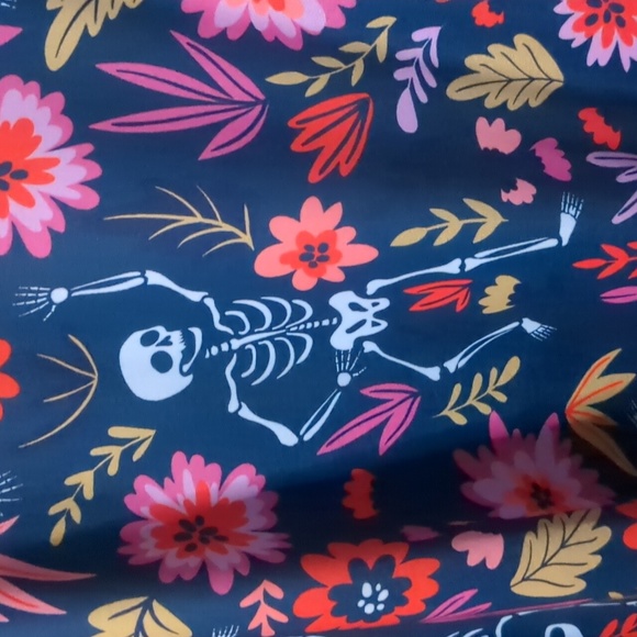 PIXIE LADY* sweet funky fun skeleton sweater long sleeve round neck floral knit - Picture 3 of 9